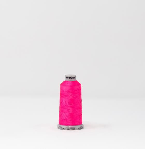 1597 SPOOL FLUORESCENT PINK-POLYNEON DE MADEIRA #40 (1,100 YARDAS)