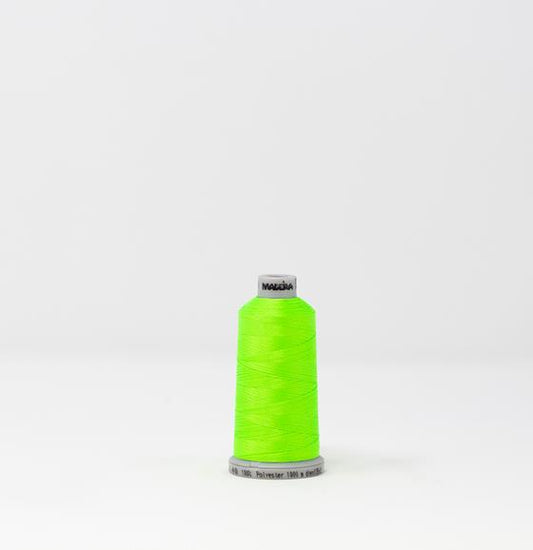 1599 SPOOL FLUORESCENT GREEN-POLYNEON DE MADEIRA #40 (1,100 YARDAS)