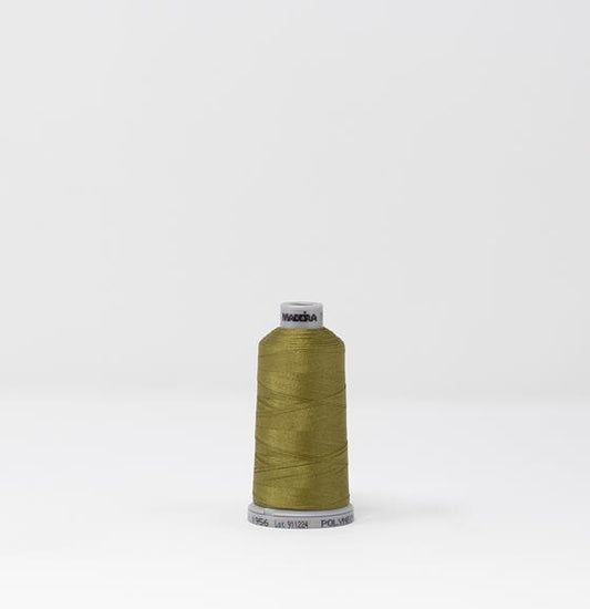 1956 OLIVE GREEN SPOOL -POLYNEON DE MADEIRA #40 (1,100 YARDAS)