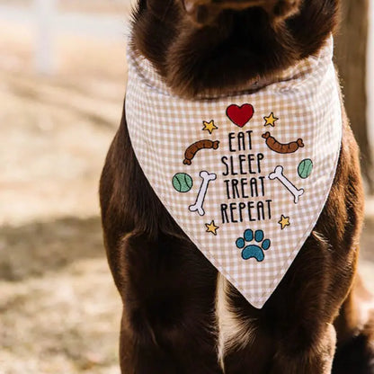 Kimberbell Pet Kerchief Blank-Set of 2-Tan & White-Bandanas para mascota-para bordar