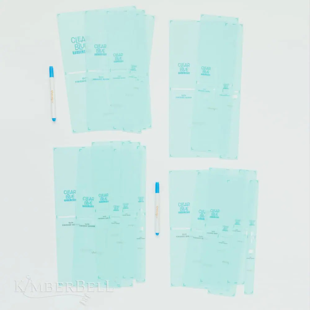 KimberBell Clear Blue Tiles-Expansion Set-Kit para acolchar en tu máquina de bordar