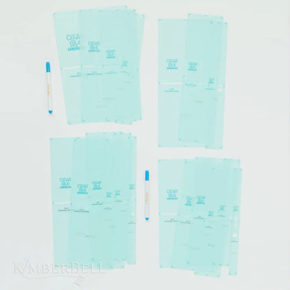 KimberBell Clear Blue Tiles-Expansion Set-Kit para acolchar en tu máquina de bordar