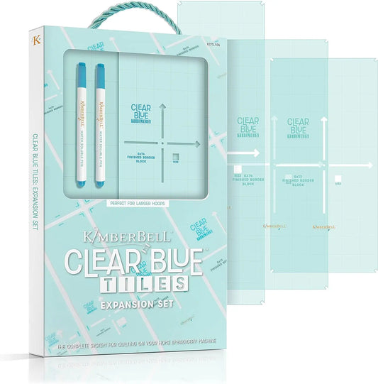 KimberBell Clear Blue Tiles-Expansion Set-Kit para acolchar en tu máquina de bordar
