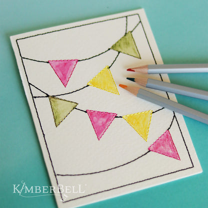 Kimberbell Tarjetas Bordadas-Watercolor Wishes (Archivos de Bordar)