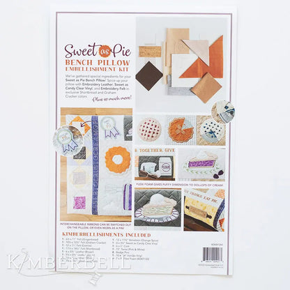 Kimberbell Sweet as Pie Bench Pillow-Embellishment Kit-Kit de adornos para el cojín