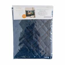 Kimberblanks-Quilted Pillow Blank-Navy Linen-Lumber-12x18" (Forro para cojín lumbar)