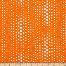 Tela Benartex (Geo Pop by Christa Watson) Op Squares Orange-Color 38, Style 03428
