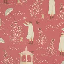 Tela Tilda (Windy Days) Windy Walk Dusty Red