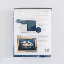 Kimberblanks-Quilted Pillow Blank-Navy Linen-Lumber-12x18" (Forro para cojín lumbar)