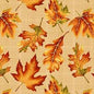 Tela Benartex (Autumn Elegance) Leaf Allover Bisque-Color 07, Style 1670M