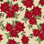 Tela Benartex (Charm Holiday) Charming Poinsettia Cream-Color 07, Style 9600M