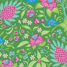 Tela Tilda (Bloomsville) Flowertangle Green