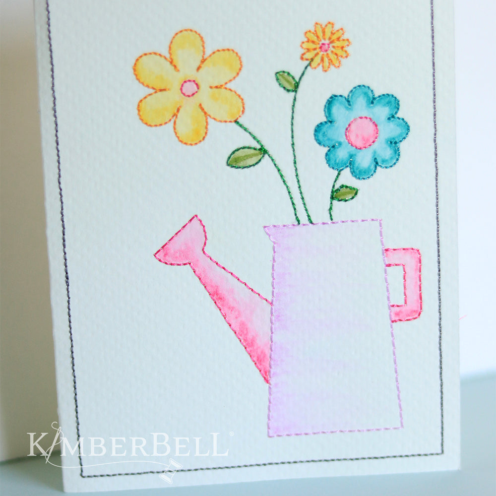 Kimberbell Tarjetas Bordadas-Watercolor Wishes (Archivos de Bordar)
