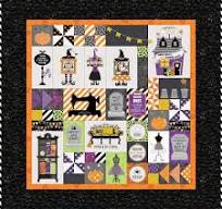 Maywood Studio KimberBell Candy Corn Quilt Shoppe-Fabric Backing Kit-Tela