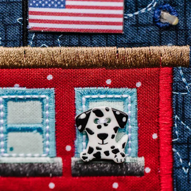 Kimberbell Main Street Celebration Bench Pillow (Archivos de Bordado)